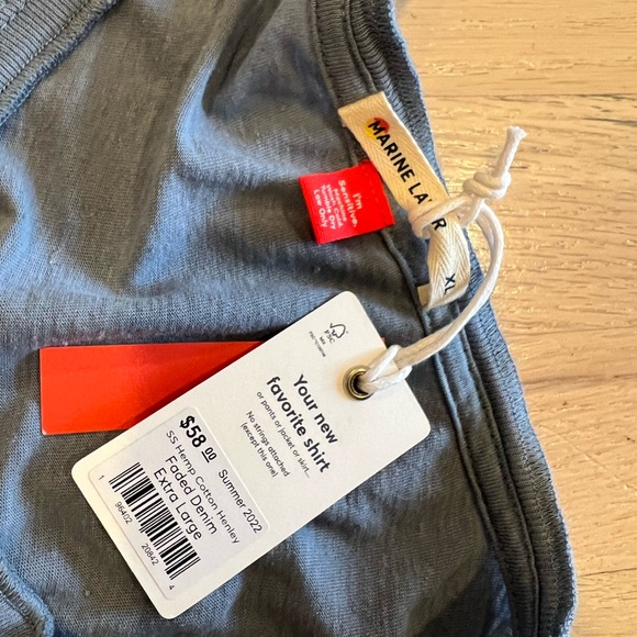 NWT Marine Layer Henley - SS Hemp Cotten - XL - Picture 5 of 11